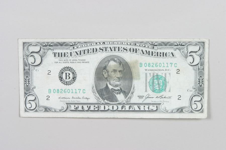 미국 지폐 5 DOLLAR