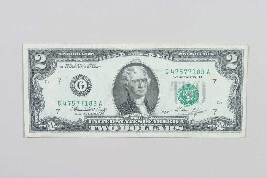 미국 지폐 2 DOLLAR