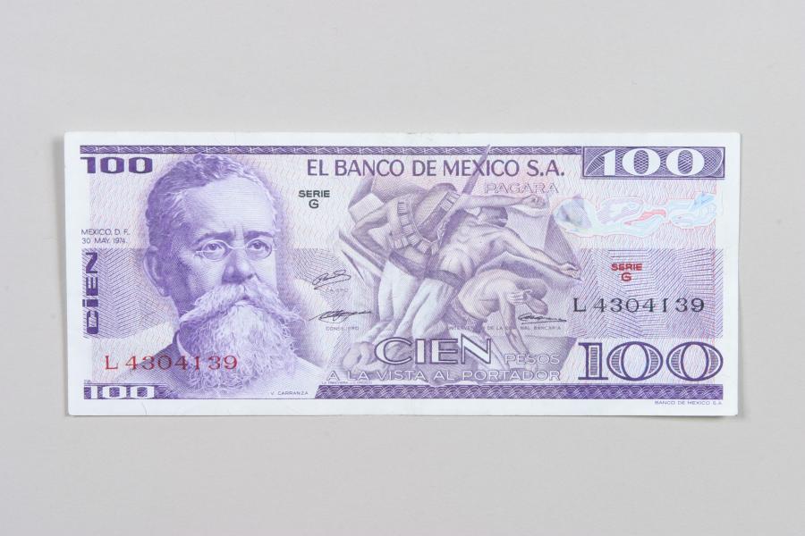 멕시코 지폐 100 PESOS