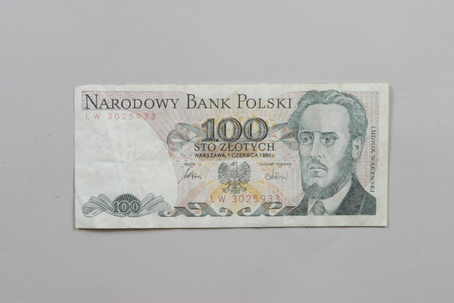 폴란드 100 Zloty 1986년 
